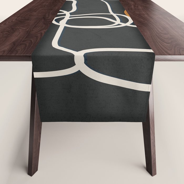 Abstract Face Line Art 04 Table Runner Gallery Image 1