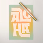 Aloha - Modern Art Print Wrapping Paper Gallery Image 1