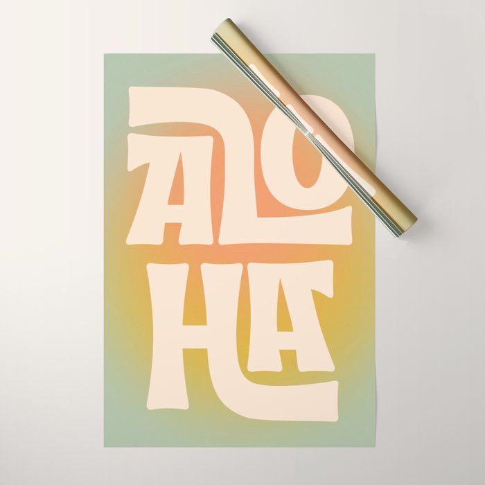Aloha - Modern Art Print Wrapping Paper Gallery Image 1