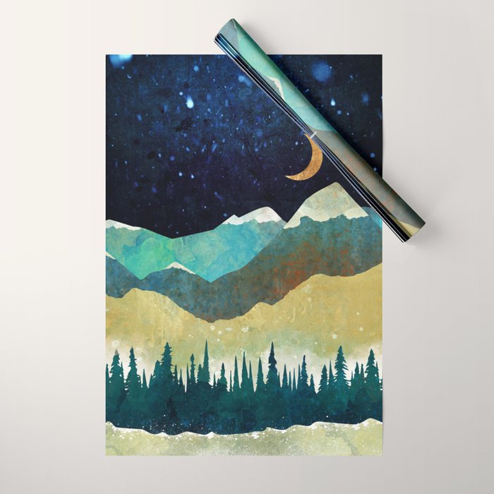Snowy Night Wrapping Paper Gallery Image 1