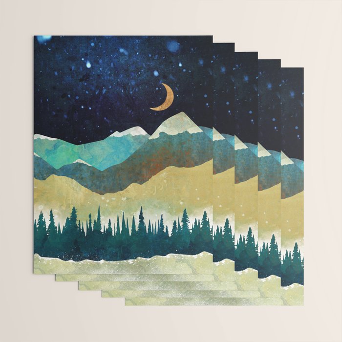 Snowy Night Wrapping Paper Gallery Image 3