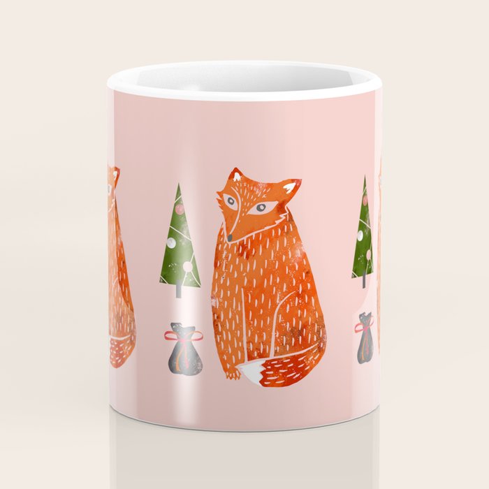 Christmas fox - illustration Coffee Mug Gallery Image 4