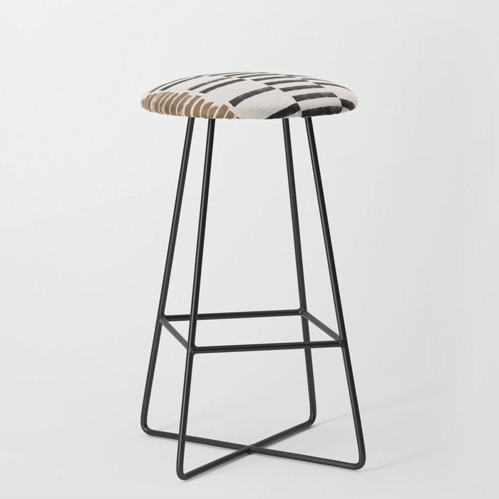 Rustic Organic Pattern Stool Gallery Image 1