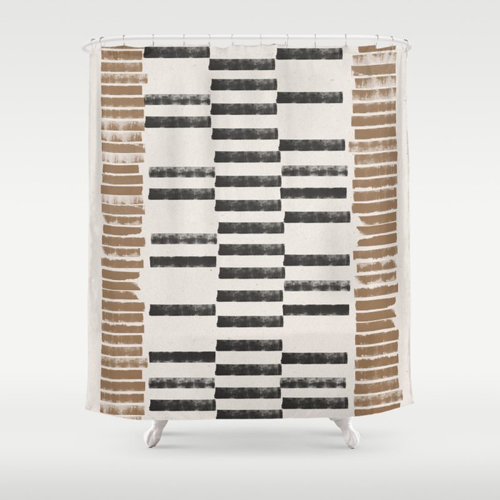 Rustic Organic Pattern Shower Curtain Gallery Image 1
