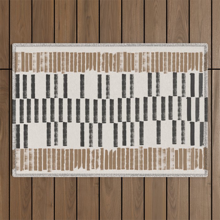 Rustic Organic Pattern Outdoor Rug Gallery Image 1