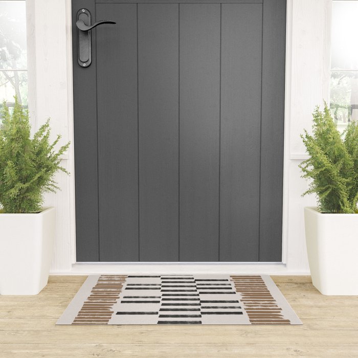Rustic Organic Pattern Welcome Mat Gallery Image 3