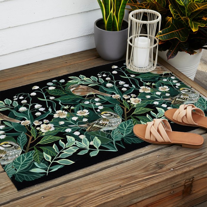Lily of The Valley Outdoor Rug Gallery Image 2