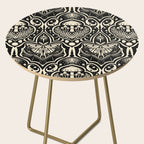 Celestial Forest Damask - black and cream Side Table Gallery Image 2