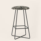 Celestial Forest Damask - black and cream Stool Gallery Image 1