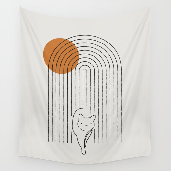 Cat Landscape 154 Wall Tapestry Gallery Image 1