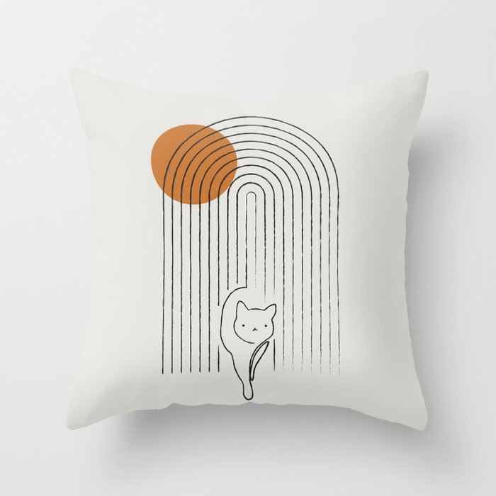Cat Landscape 154 Throw Pillow Gallery Image 1