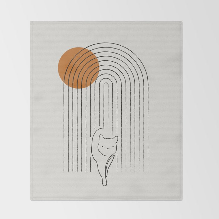 Cat Landscape 154 Throw Blanket Gallery Image 2