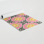 Folk Art Mandala - vintage pink, gold, and avocado green Yoga Mat Gallery Image 2