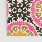Folk Art Mandala - vintage pink, gold, and avocado green Poster Gallery Image 3