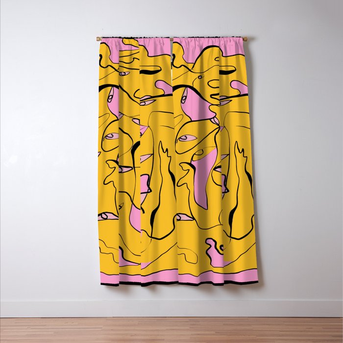 Abstract Figures 3 Window Curtain Gallery Image 3