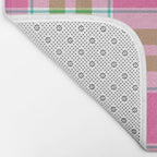 Pink Green Madras Plaid Bath Mat Gallery Image 2