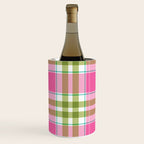 Pink Green Madras Plaid Wine Chiller Gallery Image 2