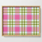 Pink Green Madras Plaid Serving Tray Gallery Image 1