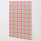 Pink Green Madras Plaid Wallpaper Gallery Image 2