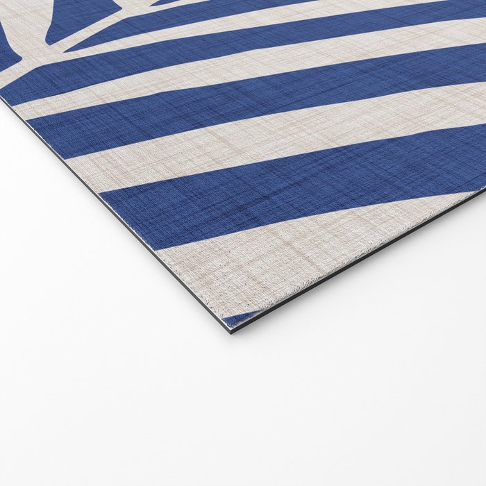 Indigo Palm Minimal Botanical Welcome Mat Gallery Image 2