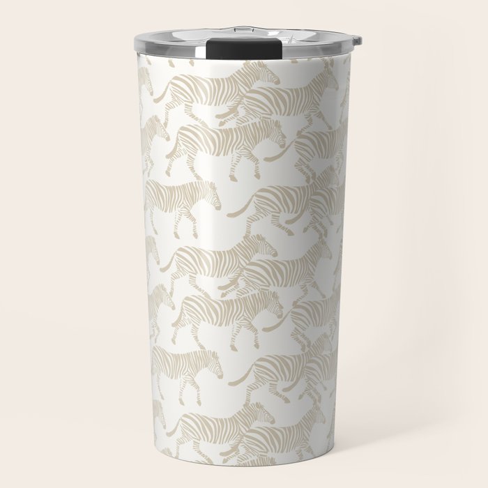 Zebras in tan Travel Mug Gallery Image 1