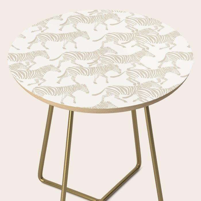 Zebras in tan Side Table Gallery Image 2