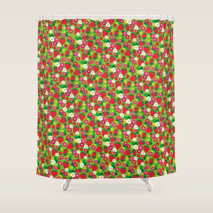 Strawberry Field Shower Curtain Gallery Image 1