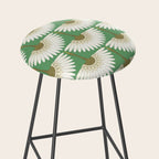 art deco cranes green Stool Gallery Image 2