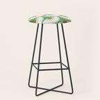 art deco cranes green Stool Gallery Image 1