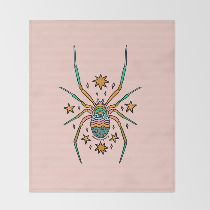 Scorpio Spider Throw Blanket Gallery Image 2