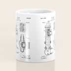Fire Hydrant Patent - Fireman Fire House Art - Black Chalkboard Coffee Mug Gallery Image 4