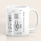 Fire Hydrant Patent - Fireman Fire House Art - Black Chalkboard Coffee Mug Gallery Image 1