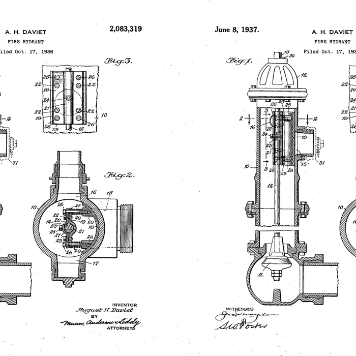 Fire Hydrant Patent - Fireman Fire House Art - Black Chalkboard Coffee Mug Gallery Image 2