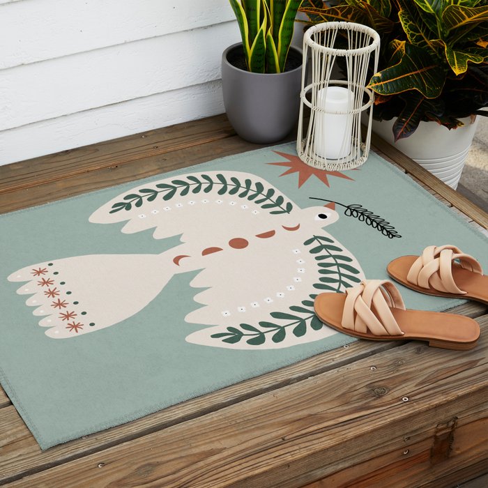 Peace Outdoor Rug Gallery Image 2