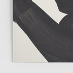 Mid Century Modern Minimalist Abstract Art Brush Strokes Black & White Ink Art Maze Poster Gallery Image 3