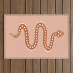 Minimal Snake - Coral & Pink Outdoor Rug Gallery Image 1