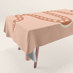 Minimal Snake - Coral & Pink Tablecloth Gallery Image 1