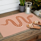 Minimal Snake - Coral & Pink Outdoor Rug Gallery Image 2
