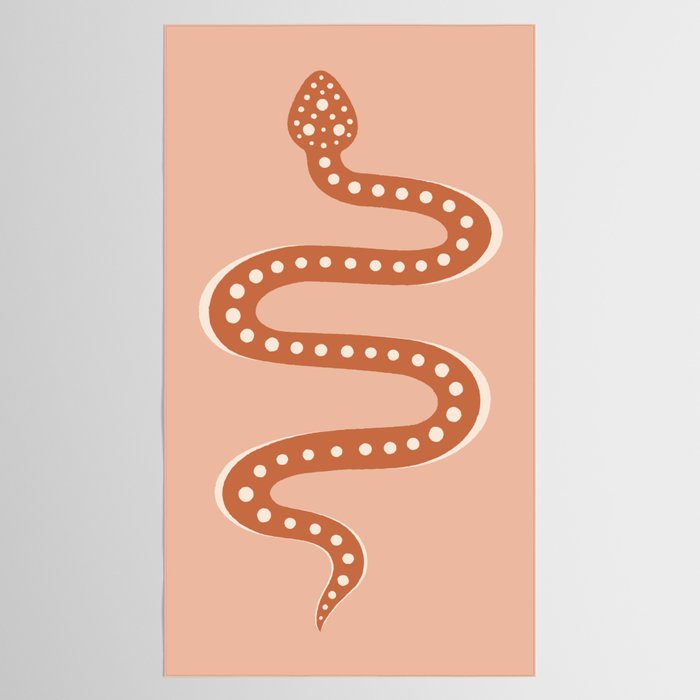 Minimal Snake - Coral & Pink Tablecloth Gallery Image 2