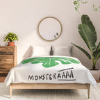 Monstera Comforter Gallery Image 3