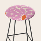 Big Daisy - Groovy Flower - Pink and Orange Stool Gallery Image 2