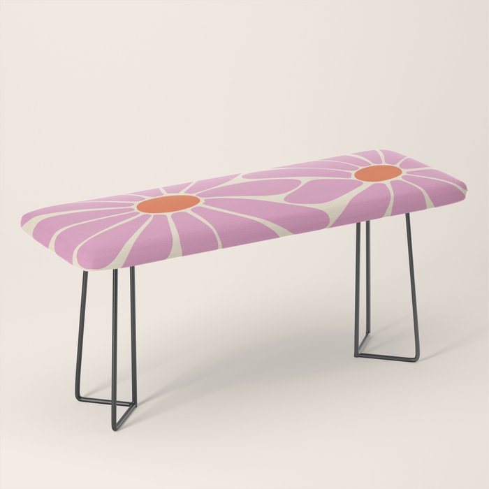 Big Daisy - Groovy Flower - Pink and Orange Bench Gallery Image 1