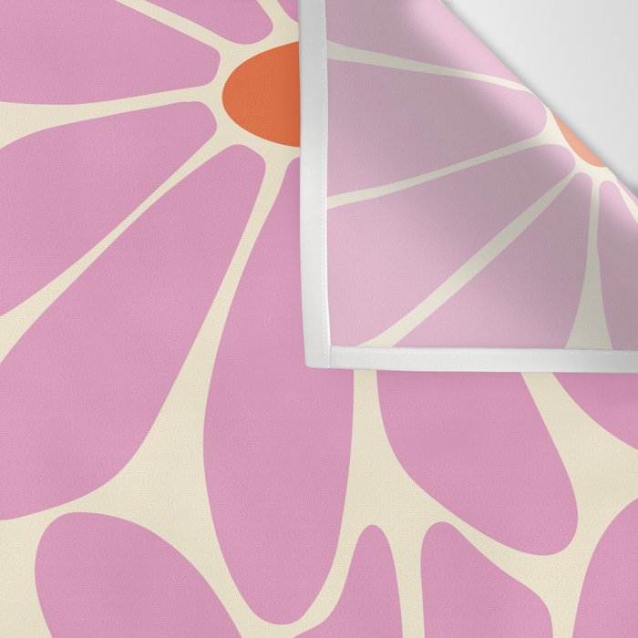Big Daisy - Groovy Flower - Pink and Orange Wall Tapestry Gallery Image 3