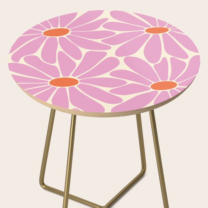 Big Daisy - Groovy Flower - Pink and Orange Side Table Gallery Image 2