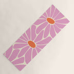 Big Daisy - Groovy Flower - Pink and Orange Yoga Mat Gallery Image 1