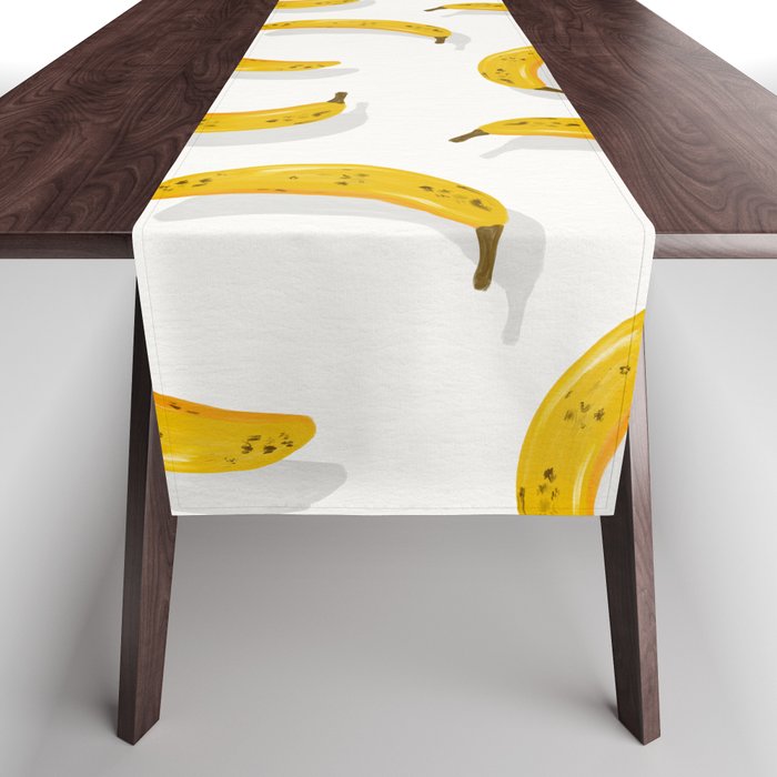 Banana Pattern - White Table Runner Gallery Image 1