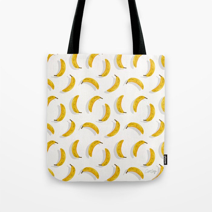 Banana Pattern - White Tote Bag Gallery Image 1