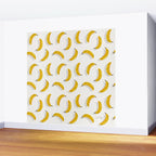 Banana Pattern - White Wall Mural Gallery Image 2