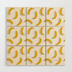 Banana Pattern - White Wood Wall Art Gallery Image 1
