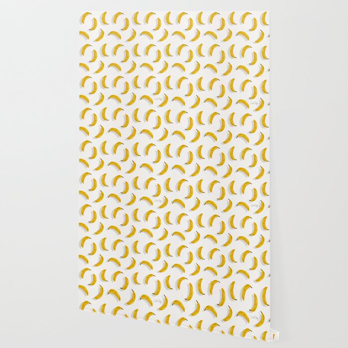Banana Pattern - White Wallpaper Gallery Image 2
